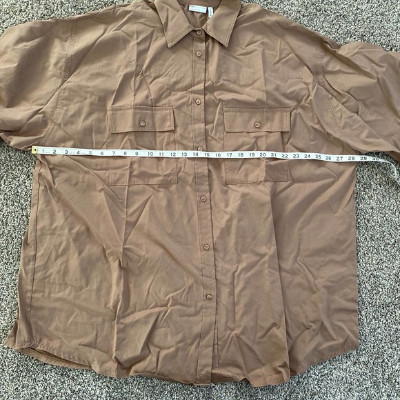 ASOS Oversized shirt with Wide Cuff Detail in Caramel - UK 16 - Picture 7 of 7